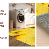 Ultra Soft Area Rug, Non Slip, Stain Resistant, Washable Area Rugs for Living Room, Bedroom, Vibrant Lemon Pattern Bathroom Non-Slip Rug(Yellow)