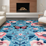 Vibrant Butterfly Floral Motif(Blue)