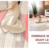 Ultra Soft Area Rug, Non Slip, Stain Resistant, Washable Area Rugs for Living Room, Bedroom, Elegant Fluid Artistic Expression(Beige)