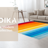 Ultra Soft Area Rug, Non Slip, Stain Resistant, Washable Area Rugs for Living Room, Bedroom, Artistic Contemporary Rainbow Flow(Orange)
