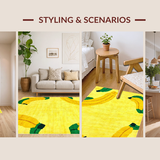 Ultra Soft Area Rug, Non Slip, Stain Resistant, Washable Area Rugs for Living Room, Bedroom, Vibrant Kid-Friendly Decorative Accent(Yellow)