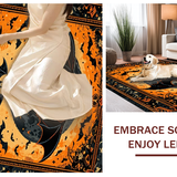 Ultra Soft Area Rug, Non Slip, Stain Resistant, Washable Area Rugs for Living Room, Bedroom, Chic Dark Floral Accent Piece(Black)