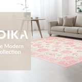 Ultra Soft Area Rug, Non Slip, Stain Resistant, Washable Area Rugs for Living Room, Bedroom, Modern Soft Oval Silhouette(Ivory)