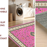 Ultra Soft Area Rug, Non Slip, Stain Resistant, Washable Area Rugs for Living Room, Bedroom, Minimalist Geometric Soft Tones(Pink)