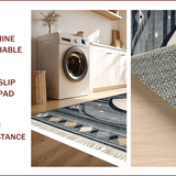 Ultra Soft Area Rug, Non Slip, Stain Resistant, Washable Area Rugs for Living Room, Bedroom, Chic Rustic Textured Tassel Design(Gray)