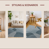 Ultra Soft Area Rug, Non Slip, Stain Resistant, Washable Area Rugs for Living Room, Bedroom, Contemporary Washable Nursery Area Rug in Neutral Tones(Gray)