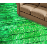 Ultra Soft Area Rug, Non Slip, Stain Resistant, Washable Area Rugs for Living Room, Bedroom, Distressed Boho Green Bedroom Low Pile Rug(Green)