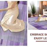 Ultra Soft Area Rug, Non Slip, Stain Resistant, Washable Area Rugs for Living Room, Bedroom, Luxurious Silver and Purple Palette(Purple)