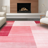 Ultra Soft Area Rug, Non Slip, Stain Resistant, Washable Area Rugs for Living Room, Bedroom, Trendy Bright Shag Pattern(Red)