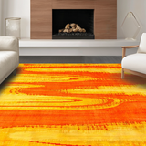 Ultra Soft Area Rug, Non Slip, Stain Resistant, Washable Area Rugs for Living Room, Bedroom, Bright Playful Shaded Color Splash(Orange)