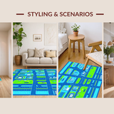 City Map Playful Theme(Blue)