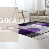 Ultra Soft Area Rug, Non Slip, Stain Resistant, Washable Area Rugs for Living Room, Bedroom, Chic Transitional Textured Floor Accent(Purple)