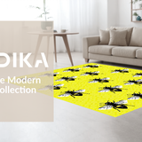 Ultra Soft Area Rug, Non Slip, Stain Resistant, Washable Area Rugs for Living Room, Bedroom, Playful Hexagonal Mosaic Style(Yellow)