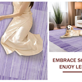 Ultra Soft Area Rug, Non Slip, Stain Resistant, Washable Area Rugs for Living Room, Bedroom, Vibrant Cozy Retro Vibe(Purple)