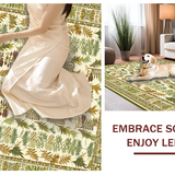 Naturalistic Fern and Mushroom Scene(Beige)