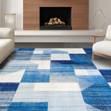 Ultra Soft Area Rug, Non Slip, Stain Resistant, Washable Area Rugs for Living Room, Bedroom, Preppy Bowtie Pattern Rug Soft Blue Decorative Mat with Non Slip Design(Blue)