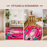 Stylish Fun Leopard Illustration(Pink)