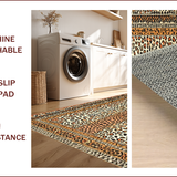 Ultra Soft Area Rug, Non Slip, Stain Resistant, Washable Area Rugs for Living Room, Bedroom, Artistic Rustic Animal Print Concept(Orange)