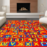 Ultra Soft Area Rug, Non Slip, Stain Resistant, Washable Area Rugs for Living Room, Bedroom, Vibrant Animal Illustration Design(Red)