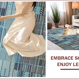 Ultra Soft Area Rug, Non Slip, Stain Resistant, Washable Area Rugs for Living Room, Bedroom, Vibrant Earthy Textured Pattern(Blue)
