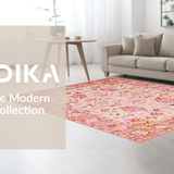 Ultra Soft Area Rug, Non Slip, Stain Resistant, Washable Area Rugs for Living Room, Bedroom, Luxurious Soft Pastel Elegance(Pink)