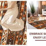 Ultra Soft Area Rug, Non Slip, Stain Resistant, Washable Area Rugs for Living Room, Bedroom, Eclectic Warm Toned Medallion Look(Orange)