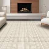 Ultra Soft Area Rug, Non Slip, Stain Resistant, Washable Area Rugs for Living Room, Bedroom, Stylish High Pile Trellis Style(Beige)