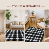 Bold Striped Geometric Statement(Black)