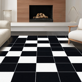 Cozy Gray and White Checker Design(Black)
