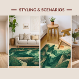 Charming Playful Scenic Print(Green)