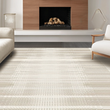 Chic Beige Abstract Linear Motif(Beige)