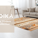 Ultra Soft Area Rug, Non Slip, Stain Resistant, Washable Area Rugs for Living Room, Bedroom, Whimsical Soft-Toned Decorative Piece(Orange)