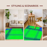 Contemporary Green Geometric Illusion(Green)