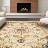 Contemporary Striped Floral Aesthetic(Beige)