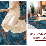 Ultra Soft Area Rug, Non Slip, Stain Resistant, Washable Area Rugs for Living Room, Bedroom, Vintage Coastal Tiled Aesthetic(Blue)