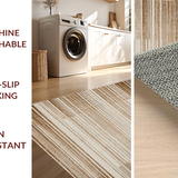 Ultra Soft Area Rug, Non Slip, Stain Resistant, Washable Area Rugs for Living Room, Bedroom, Elegant Textured Warmth Design(Beige)