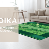 Ultra Soft Area Rug, Non Slip, Stain Resistant, Washable Area Rugs for Living Room, Bedroom, Charming Animal Green Fantasy Theme(Green)