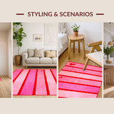 Joyful Cheerful Bath Mat Expression(Pink)