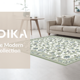 Contemporary Light Green Flourish(Ivory)