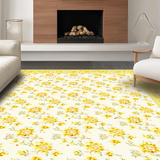 Ultra Soft Area Rug, Non Slip, Stain Resistant, Washable Area Rugs for Living Room, Bedroom, Sleek Modern Aesthetic in Soft Pastels(White)