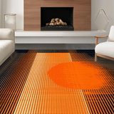 Ultra Soft Area Rug, Non Slip, Stain Resistant, Washable Area Rugs for Living Room, Bedroom, Elegant Abstract Gradient Flow(Orange)