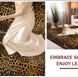 Ultra Soft Area Rug, Non Slip, Stain Resistant, Washable Area Rugs for Living Room, Bedroom, Luxurious Exotic Patterned Touch(Black)