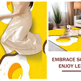 Ultra Soft Area Rug, Non Slip, Stain Resistant, Washable Area Rugs for Living Room, Bedroom, Joyful Soft Playful Look(Yellow)