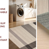 Ultra Soft Area Rug, Non Slip, Stain Resistant, Washable Area Rugs for Living Room, Bedroom, Artful Rustic Streaked Composition(Beige)