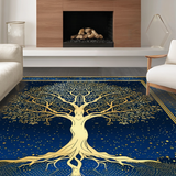 Contemporary Blue and Gold Fusion(Blue)