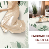 Fresh Contemporary Leaf Composition(Beige)