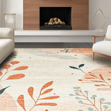 Ultra Soft Area Rug, Non Slip, Stain Resistant, Washable Area Rugs for Living Room, Bedroom, Rustic Low Pile Abstract Design(Beige)