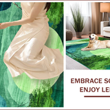 Ultra Soft Area Rug, Non Slip, Stain Resistant, Washable Area Rugs for Living Room, Bedroom, Charming Earthy Pastel Whirlwind Style(Green)