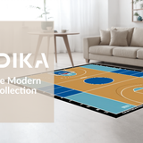 Ultra Soft Area Rug, Non Slip, Stain Resistant, Washable Area Rugs for Living Room, Bedroom, Bold Graphic Sports Surface(Brown)