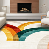 Ultra Soft Area Rug, Non Slip, Stain Resistant, Washable Area Rugs for Living Room, Bedroom, Whimsical Bright-Toned Design(Yellow)